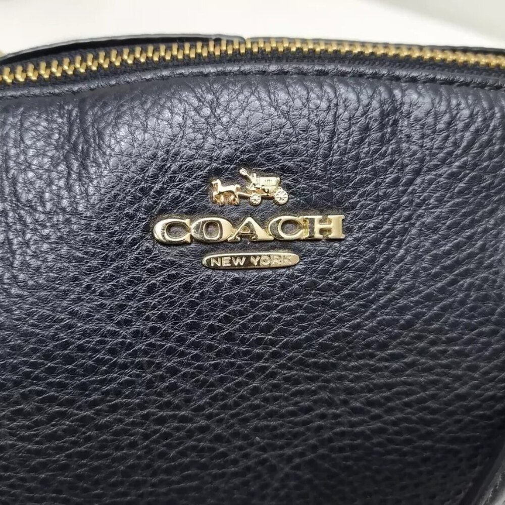 Coach Black Pebbled Leather Crossbody Tote - Picture 3 of 13